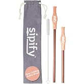 Flow-Limiting Dysphagia Straw for Safe Drinking | Aerating Straw for Elderly &amp; Dysphagia Patients | Reusable Stainless Steel Straw with Soft Silicone Tip | Dishwasher Safe | 2 Pack