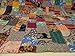 Tribal Asian Textiles Block Print Patch Work Kantha Quilt , Kantha Blanket Bedspread, Patch Kantha Throw, Twin Kantha, Kantha Rallies Indian Sari Quilt 006
