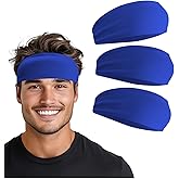 Headband for Men & Women, Sweat Wicking Sports Sweatband Headbands, Workout Running Training Yoga Basketball Hairband