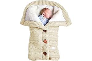Insular Warm Baby Sleeping Bag Envelope Winter Kid Sleepsack Footmuff Stroller Knitted Sleep Sack Newborn Knit Wool