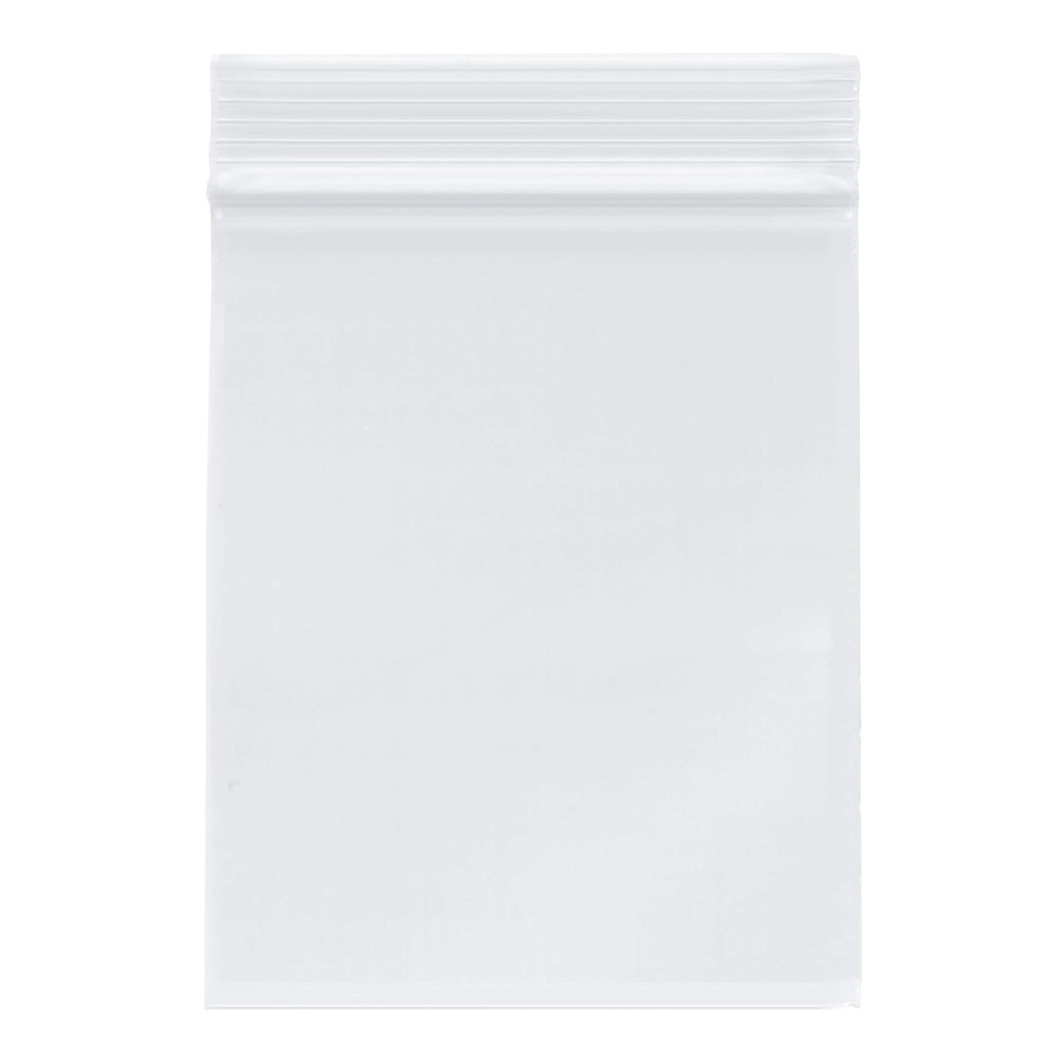 Plymor Zipper Reclosable Plastic Bags, 2 Mil, 4" x 5" (Case of 1000)