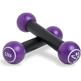 Zumba 2.5 lb Dumbbells Set of 2 - Hand Weights for Women, For Home Fitness Workout Excercise Weights Dumbbells Set, Purple