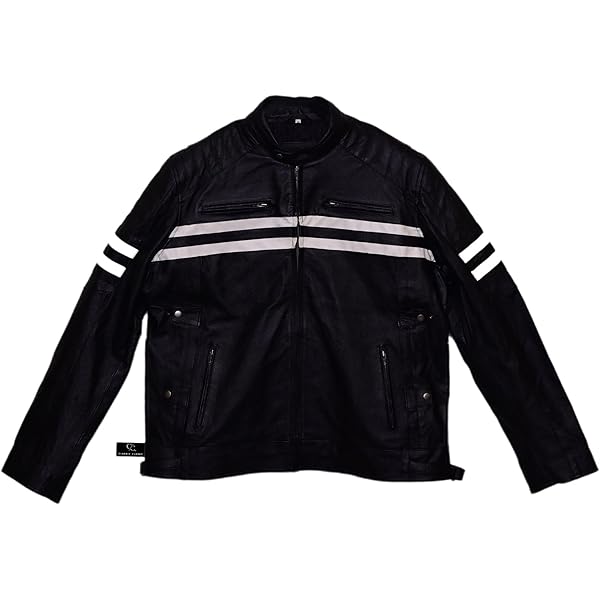 LnL Mens Leather Motorcycle Skulls Jacket with Direct