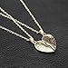 Tinksky 50cm Her One His Only Necklace Valentine Relationship Necklace for Lovers Couple Valentine's Day Gift (Gold)