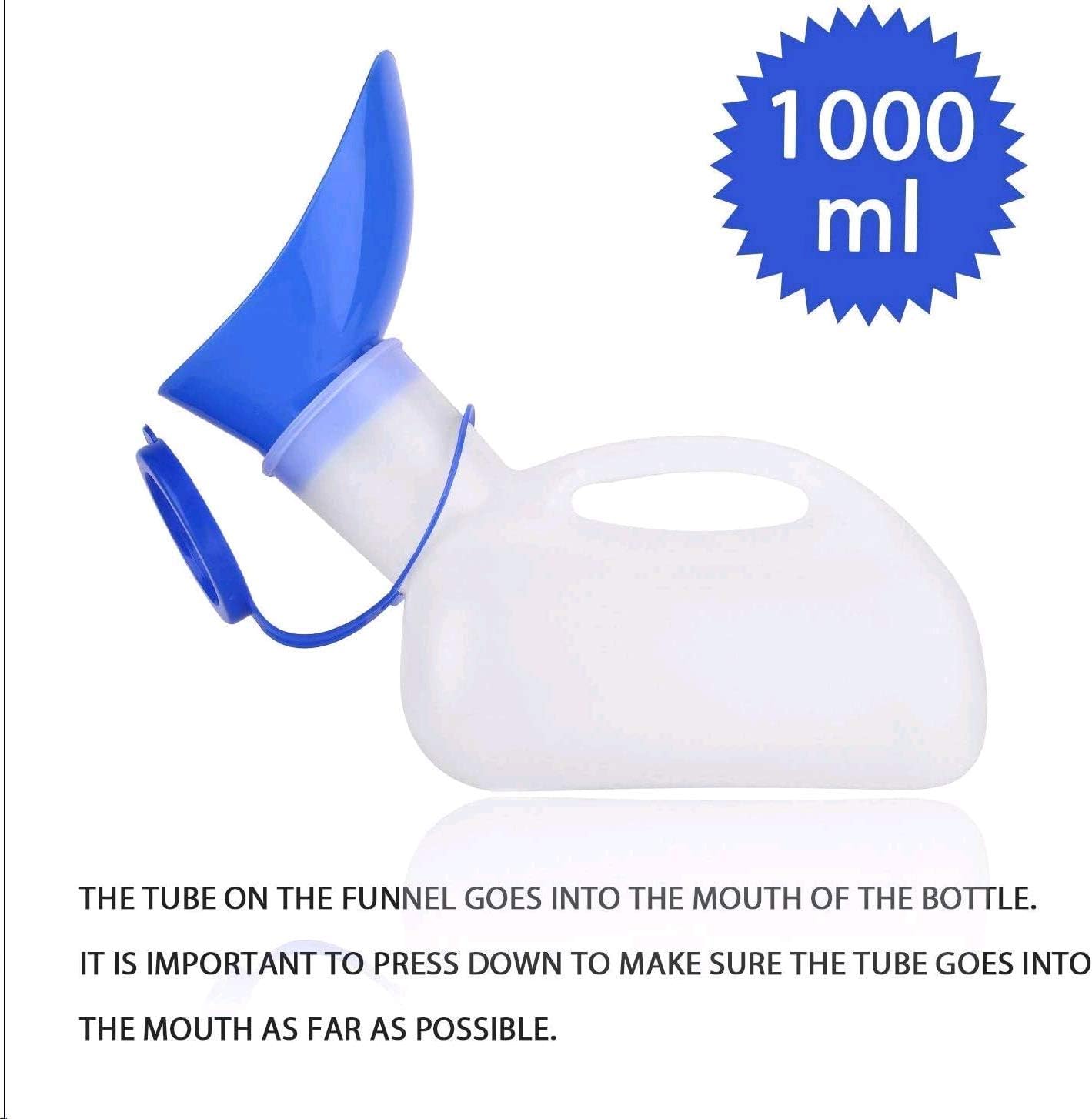 AWOKEN Unisex Urinal for Car, Toilet Urinal for Men and Women, Bedpans Pee Bottle, With a Lid and Funnel, Plastic Can for Car, Old Man, Child and Diabetes for Camping Outdoor Travel : Sports & Outdoors