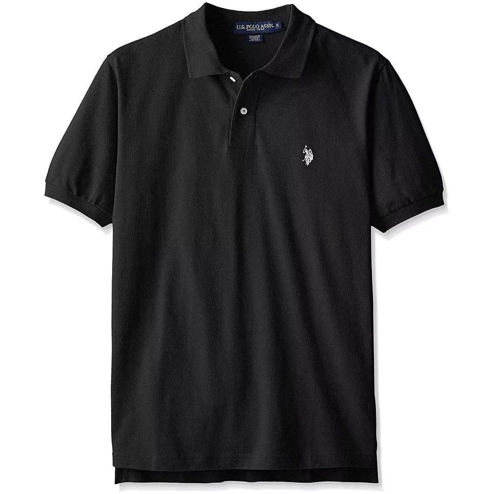 U.S. Polo Assn. Men's Classic Polo Shirt, Two-Button Closure Pique Polo Shirt, Summer Fashion Golf Shirt