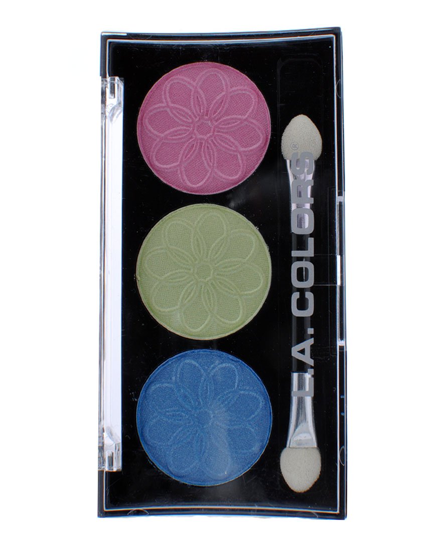L.A. Colors 3 color Dazzling Metallic Shimmer Eyeshadow Palette CES441 Lotus