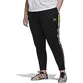 adidas Women's Plus Size Tiro Pride Track Pants, Black/Multicolor