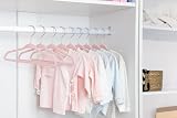 ManGotree Baby Velvet Hangers 15 Pack Infant Toddler Non-Slip Ultra-Slim Pink view 7