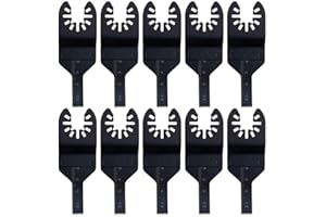 MZY LLC 10 pcs Wood Metal Universal Quick Release Saw Blades Oscillating Multitool Blades for Fein Multimaster Porter Cable Black and Decker Genesis Dremel Craftsman Dewalt Chicago