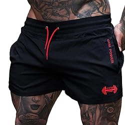 Muscle Alive Men's 4" Running Workout Shorts with