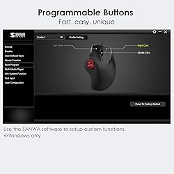 SANWA 2.4G Wireless Ergonomic Trackball