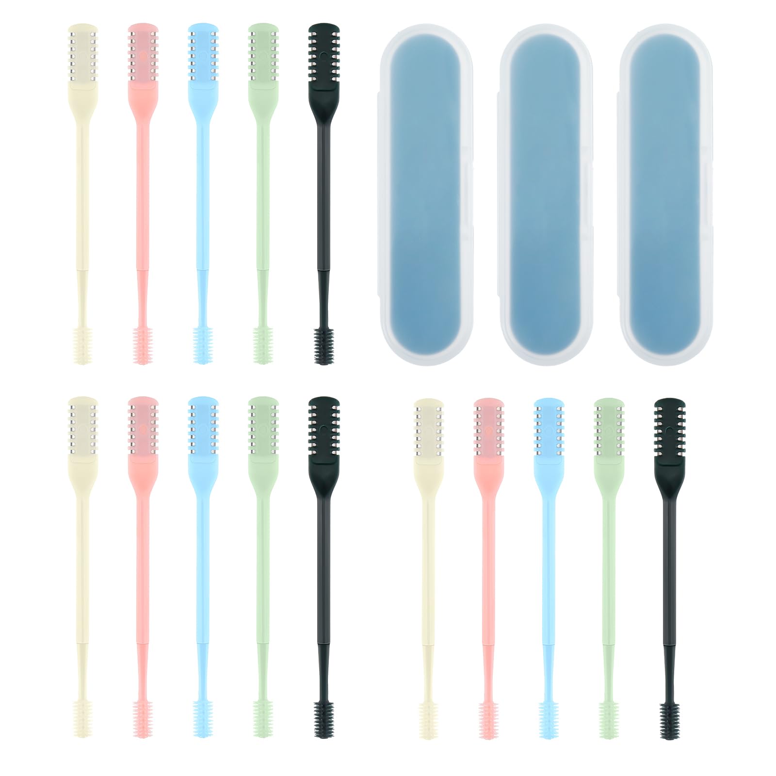 Photo 1 of oruola 15Pcs Manual Nose Hair Trimmer,Nasal Hair Cutter,2-in-1 Nasal Hair Cutter Manual with Cleaning Brush,Upgrade Manual Nasal Hair Cutter,360° Rotating Nose Hair Trimmer for Women Men,5 Colors
