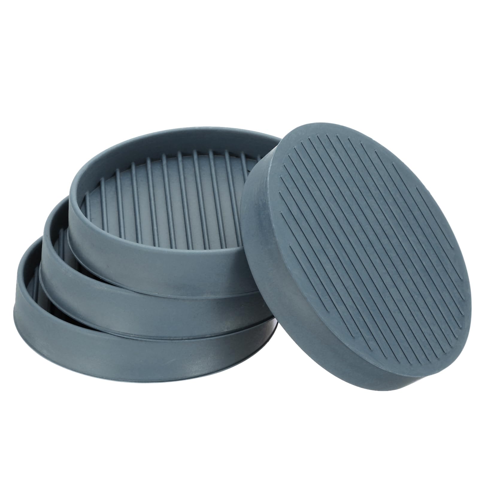 PATIKIL 3.3 Inch Rubber Furniture Pads, 4 Pack Non-Slip Furniture Coasters Round Anti Skid Caster Cups Furniture Feet Cup Floor Protectors for Bed Couch Stoppers, Gray