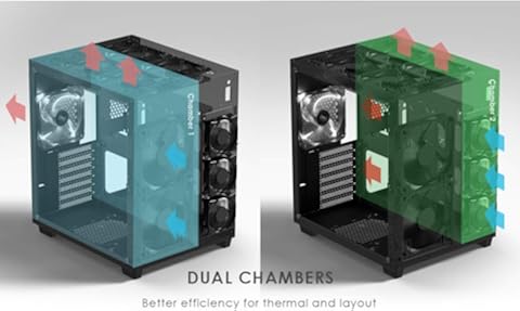Anidees AI Crystal Cube AR V3 EATX/ATX PC Gaming Caja con dos cámaras de vidrio templado con 5 ventiladores RGB PWM / 2 tiras LED – Blanco AI-CL-Cube-W-AR3