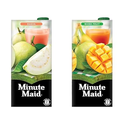 Minute Maid Juice (Guava & Mixed Fruit Flavour), 1L (Pack of 2)