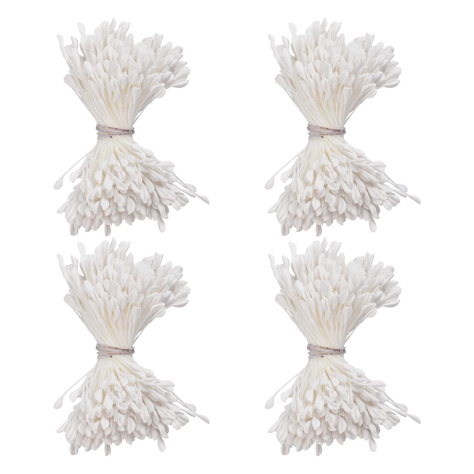 URROMA White Matte Stamens for Crafts, 1360 Pcs Stamens for Artificial Flowers DIY Wedding Party Home Scrapbook Decoration — image 1