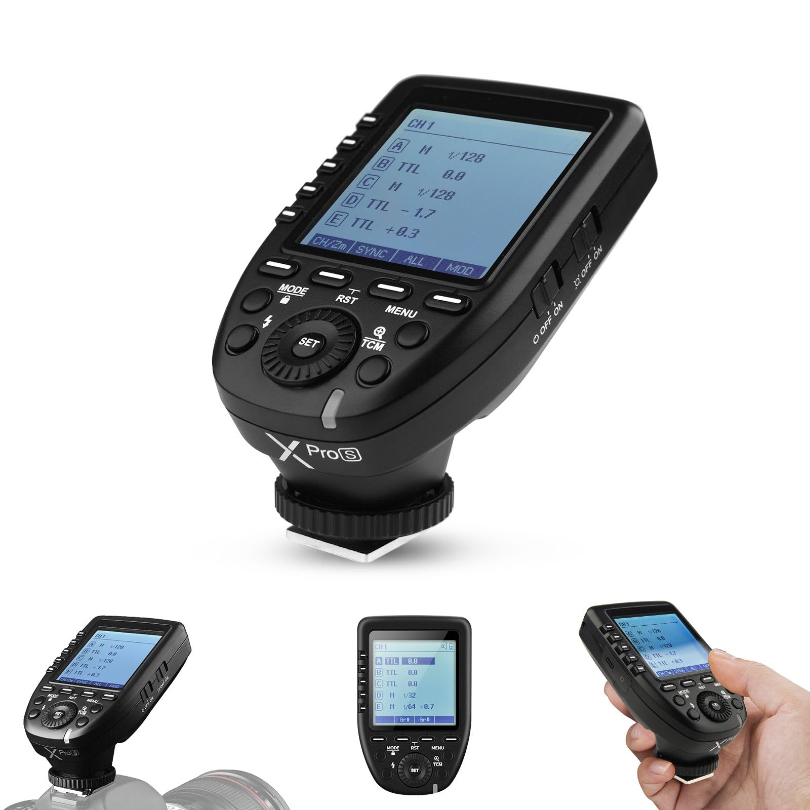 Godox XPro-S TTL 2.4G Wireless High Speed Sync 1/8000s X System Flash Trigger Transmitter Compatible for Sony Cameras,11 Customizable, 5 Group Buttons,4 Function Buttons Offer Convenient Manipulation