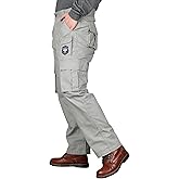 BOCOMAL FR Pants for Men Cargo Pockets Flame Resistant/Fire Retardant Elastic Waist Water & Oil Repellent Finish