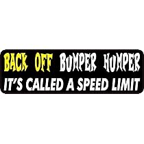 thumbnail image 2 of "Back Off Bumper Humper" Vinyl Sticker - 8x2 Inches, Pink/Black (Road Rage Approved) 2 of 14