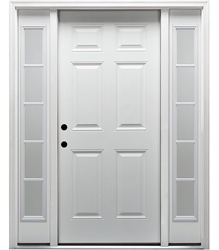 National Door Company, Exterior Door with Two Sidelites, Primed