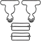 Yolev Metal Overalls Buckles Metal Overalls Buckles Replacement Bib Suspenders Clip Retro Suspender