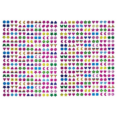 eBoot 280 Pairs Stick on Gems Stickers, Self-adhesive Glitter Craft Crystal Sticker, Multicolor and Assorted Shapes