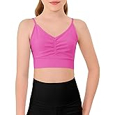 Haloumoning Girls Training Bra Kids Adjustable Sports Bra Yoga Dance Crop Top 5-14 Years