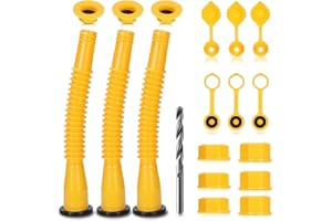 BWASKYRI 3 Pack Gas Can Spout Replacement, Upgraded Gas Cans Nozzle Replacement with Flexible Nozzle Leak-Proof Design, Fit for Most 1/2/5/10 Gallon Oil Cans