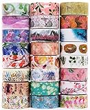 Washi Tape Set of 24,Decorative Washi Masking Tapes for Parties DIY Crafts and Gift Wrapping