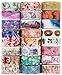 Washi Tape Set of 24,Decorative Washi Masking Tapes for DIY Crafts and Gift Wrapping