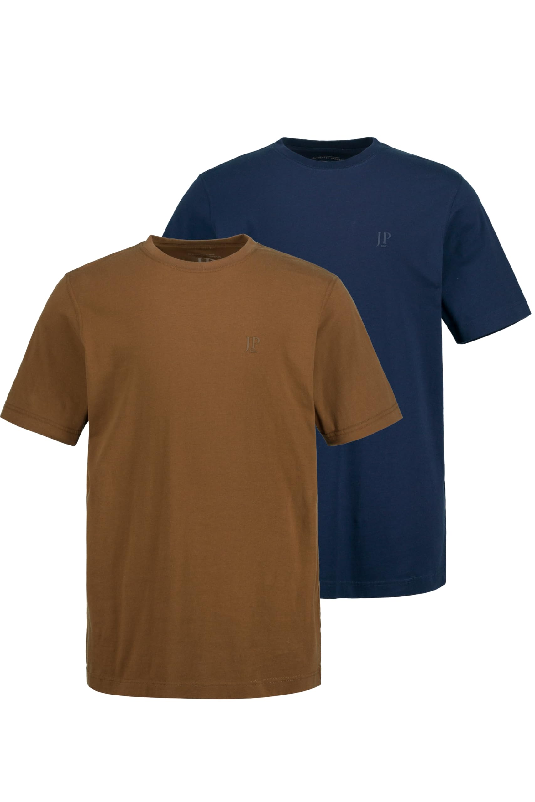 JP 1880 Menswear Big & Tall Plus Size L-8XL 2 Pack of Essential Tees Mocha Brown XXXXXXX-Large 702637346-7XL