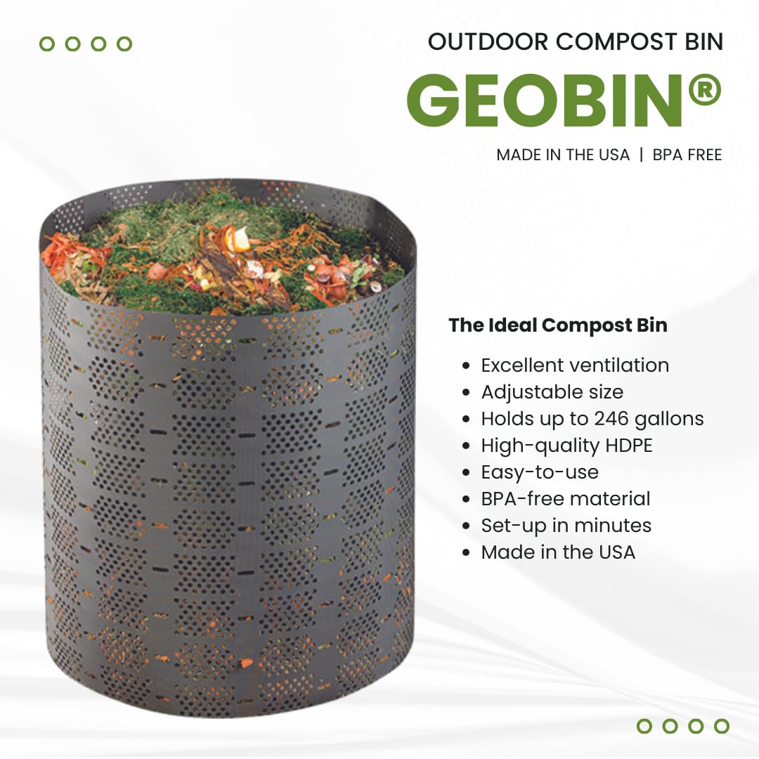 Geobin Compost Bin 246 Gallon, Expandable, Easy Assembly, Made In The