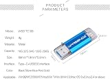 WANSENDA 256GB USB 3.0 Type C Flash Drive OTG Pen Drive for Android PC Mac Blue view 6