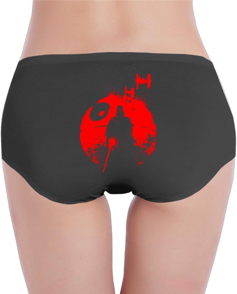 Cotton Womens Sexy Low-Waist DEATH STAR DARK LORD Thongs Panties Padded Panties Underwear