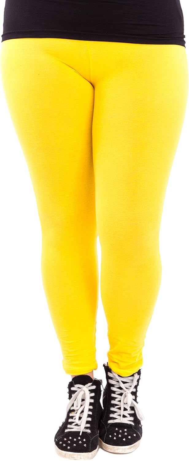 yellow leggings plus size