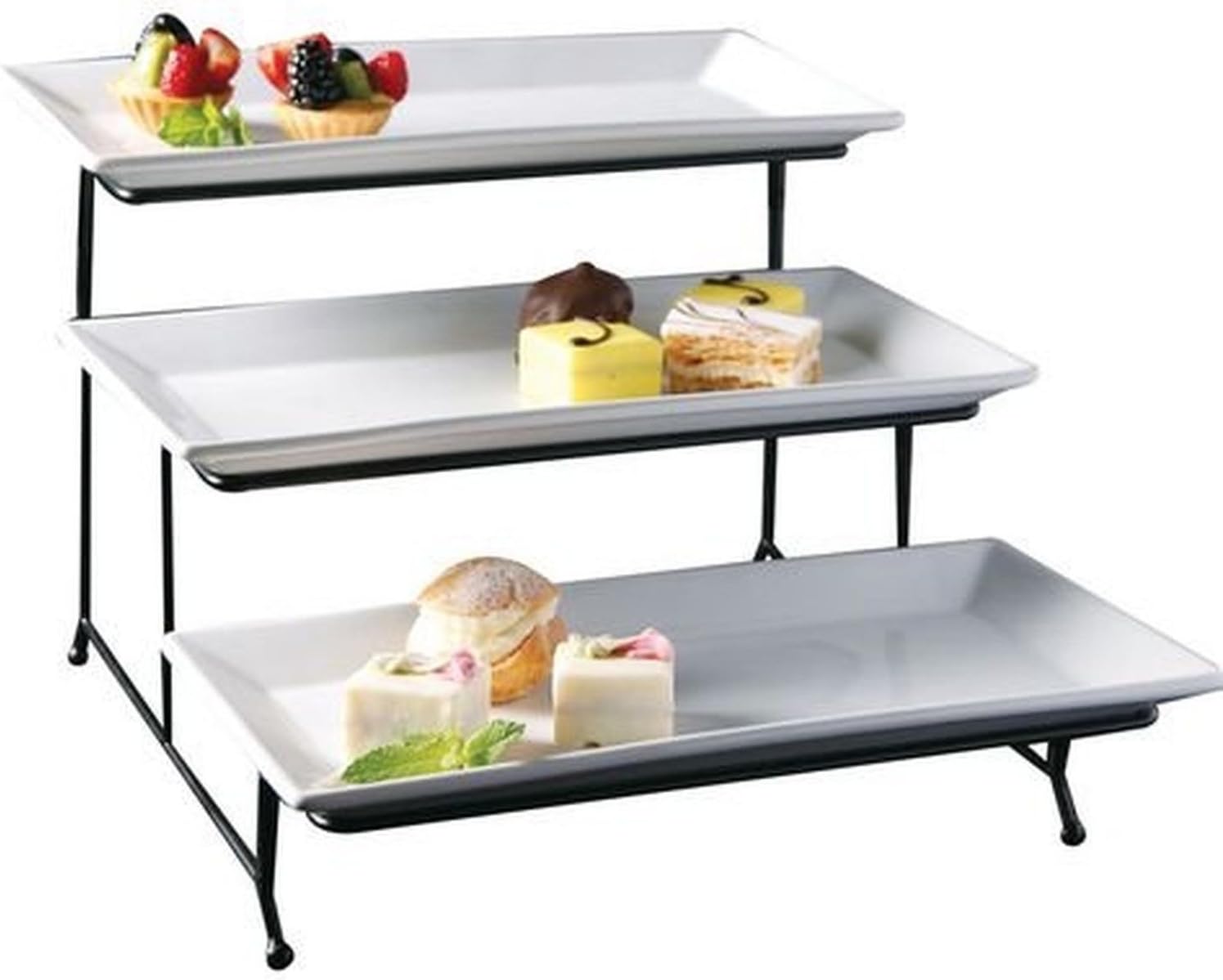 Lenox Melamine Large Rectangular Tray With Handles 855601 - The - View #3