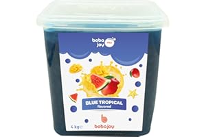 Bobajoy Blue Tropical Boba Pearls Popping Bursting Boba, Bubble Tapioca Pearls For Bubble Tea 8.8 lbs / 1 pack, vegan & gluten-free Bobajoy Blue Tropical Bursting Boba Pearls