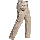 CARWORNIC Men's Stretch Ripstop Tactical Pants Lightweight Water-Resistant Flex Hiking Cargo Work Pants with 11 Pockets