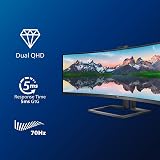 Philips 499P9H 49 Inch Curved SuperWide Monitor Dual QHD USB-C Dock KVM view 6