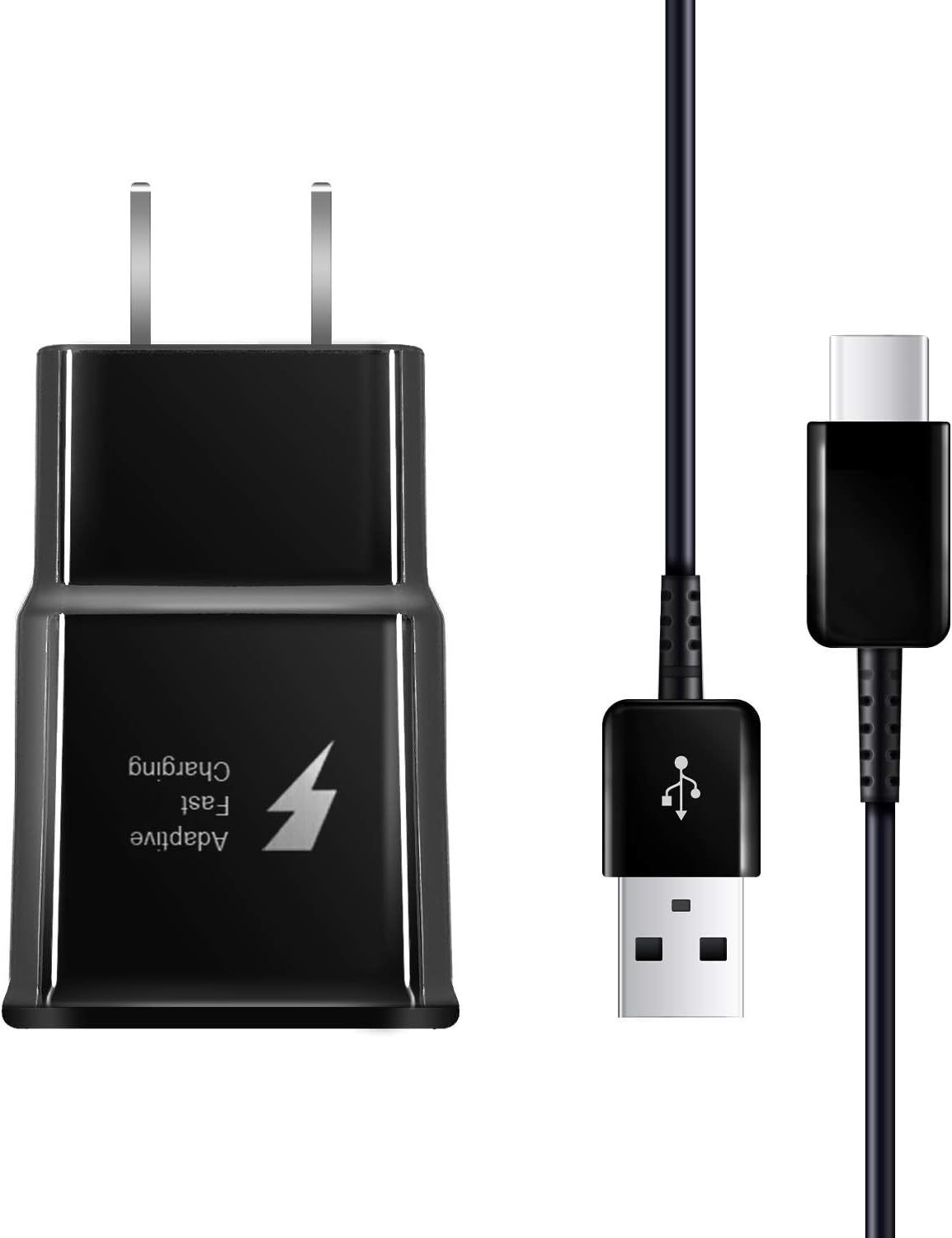 Galaxy S9 Charger,Galaxy S8 Charger,for Samsung S8/S8plus/S9/S9plus/S10/S10plus/NOTE8/NOTE9/Note10/Note 10 pro USB C-Type Adaptive Fast Wall Charger [Includes: 1 Charging adapters +1C-Type Cables]: Home Audio & Theater