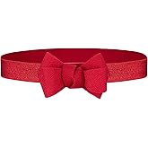 YooAi Womens Belts for Dress Skinny Thin Bow Decor Elastic Belt for Women Wasit