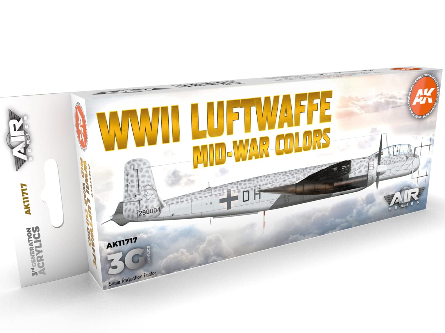 AK Interactive Acrylics 3Gen Aircraft Set AK11717 WWII Luftwaffe Mid-War Colors Set 3G (8x17ml)