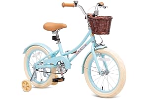 ACEGER Girls Bike with Basket, Kids Bicycle for 3-13 Years, Included Coaster Brake & Caliper Brake, 14 16 18 Inch with Training Wheels, 20 24 26 Inch with Kickstand but no Training Wheels