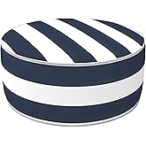 LVTXIII Inflatable Stool Ottoman Footrest with Handle and Air Pump, All Weather Foot Rest for Kids or Adults, Indoor or Outdo