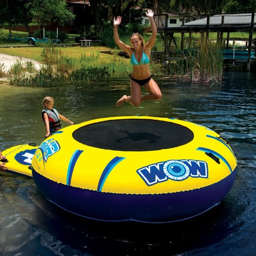WOW 10ft Air Jump Water Bouncer Floating Platform River Raft Trampoline