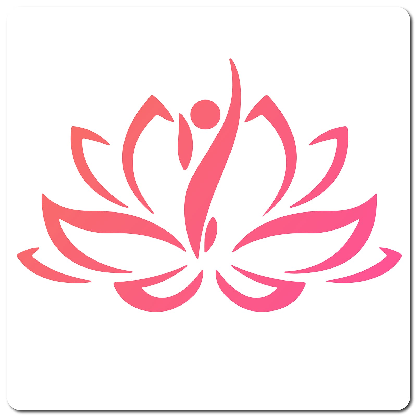 GORGECRAFT 30x30cm Lotus Stencils Templates Flower Pattern Large Reusable Plastic Square Stencils Sign for Painting on Wood Wall Scrapbook Card Floor Drawing DIY Decor Crafts