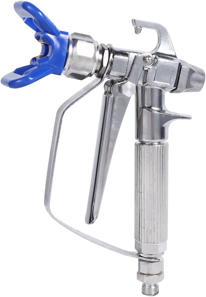 High Pressure Airless Spray Gun, Stainless Steel Car Body Coating Sprayer Machine with Spray Mount & Ergonomic Trigger