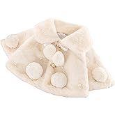LXXIASHI Toddler Baby Girl Winter Fur Coat Jacket Cloak Thicken Shawl Snowsuit Outerwear Clothes