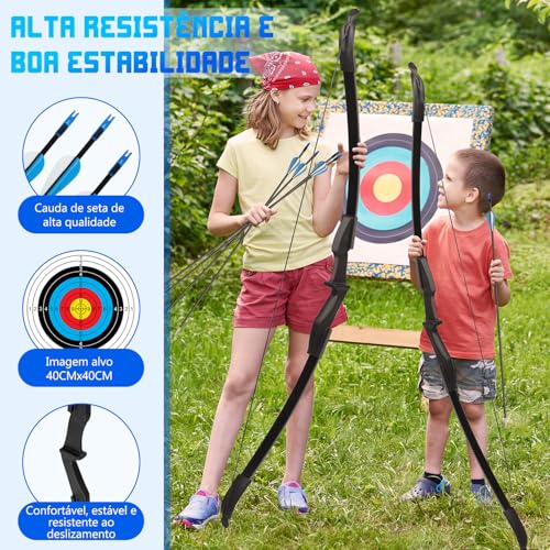 Arco Flecha Profissional Destro, Arco E Flecha Profissional Ambidestro, Tiro com Arco Tradicional Caça Artesanal Arco Cavalo Longbow, Arco Flecha Profissional Destro de MadeiraFlechas de Fibra